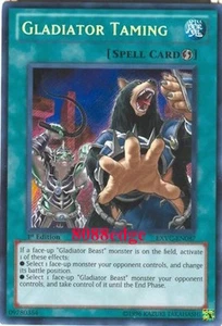 YuGiOh "GLADIATOR TAMING" EXVC-EN087 YU-GI-OH! 1st EDITION SECRET RARE HOLO FOIL - Picture 1 of 1