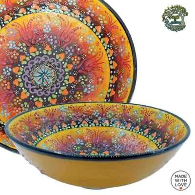 Handmade Large Ceramic Bowls | Pasta Salad Soup Rice Fruit Spaghetti Cookie... - Image 1 of 4