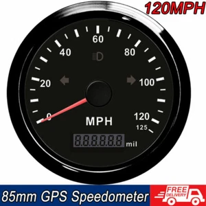 GPS Speedometer Odometer 125MPH Mileage Adjustable Overspeed Alarm for Boat Car - Picture 1 of 15