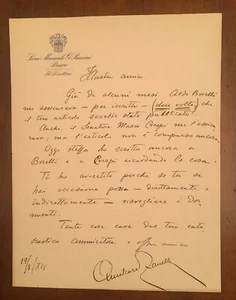 Lettera autografa di Amilcare Zanella - Picture 1 of 1