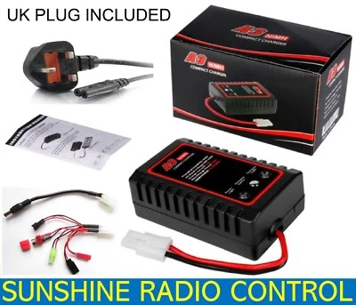 Battery Charger NiMh NiCd RC Car Boat Plane Battery Power Pack Fast Charger UK - Image 1 of 4