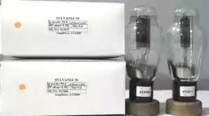 50 SYLVANIA "D" Getter Made in USA Amplitrex Tested Qty 1 Match Pair - Picture 1 of 8