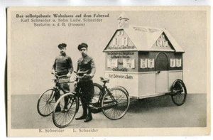 AK Seeheim-Jugenheim,Wohnhaus auf Fahrrad,Karl Schneider,bei Darmstadt um 1930 - Bild 1 von 2
