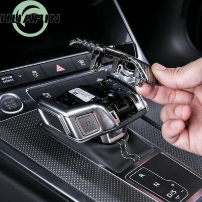 Carbon Fiber Gear Shift Knob Cover 4K1713139D for Audi 2021 Q8 2019-21 A6 C8 A7 - Image 1 of 4