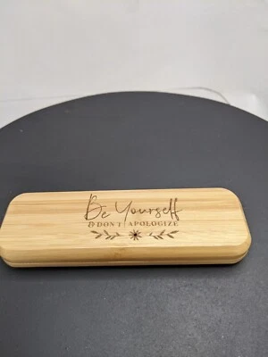 Pen+Pen storage custom box  personalized engraved elegant gift  free gift box - image 1 of 4