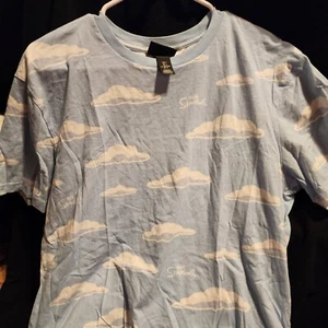 H & M The Simpsons T Shirt Mens Large Cloud Graphic Regular Fit Short Sleeve Tee - Picture 1 of 2