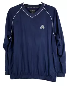 FootJoy Giacca a Vento Golf Scollo V Blu Giacca Antipioggia Pullover Imballabile Uomo XL - Foto 1 di 11