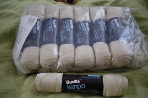Vintage Bucilla Tempo Acrylic Cable Twist Yarn Ecru; 12 Skeins; 2 Oz Skein - Picture 1 of 7