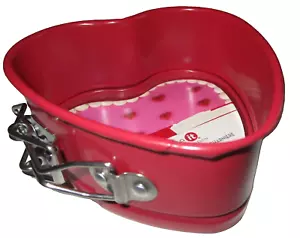 VALENTINE'S DAY ~ Springform Pan ~ 4.25” ~ Mini Heart Shape Non-Stick Cake Pan - Picture 1 of 2