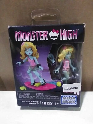 Monster High Lagoona Mega Bloks Fintastic Surfing 18 Piece Set 2015 - Image 1 of 4