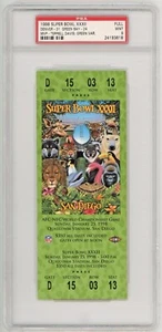 1998 SUPER BOWL XXXII (32) Denver-31 Green Bay-24 FULL TICKET PSA MINT 9 - Bild 1 von 2