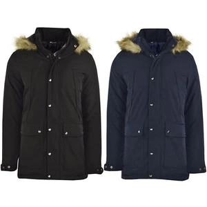 Parka para Hombre Parker Acolchado Forrado Invierno Abajo Aislado Chaqueta Piel - Imagen 1 de 2