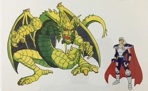 Marvel Action Hour F.F. Iron Man & Fin Fang 6.5x10 Animation Cel Genesis 1994 NM - Picture 1 of 5