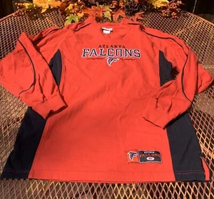 Atlanta Falcons Mens NFL Football Long Sleeve Shirt Size M Red with Black accent - Picture 1 of 7
