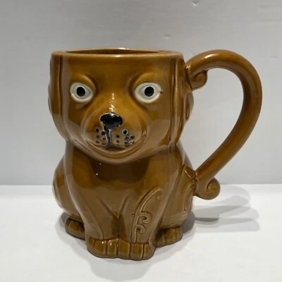 Taza de gres pintada a mano Boston Warehouse cachorro perro divertida lindo regalo coleccionable Foto 1 de 4