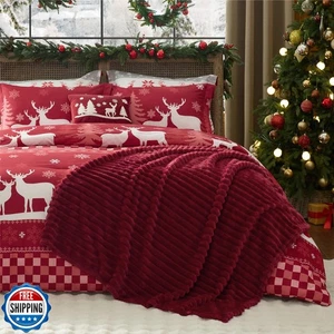 Bedsure Christmas Queen Comforter Set - 5 Pieces Christmas Queen Bedding Set, - Picture 1 of 5