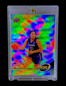 SARAH STRONG RARE ROOKIE REFRACTOR HOLO RAINBOW FOIL Upper Deck Non Auto - UCONN - Picture 1 of 5