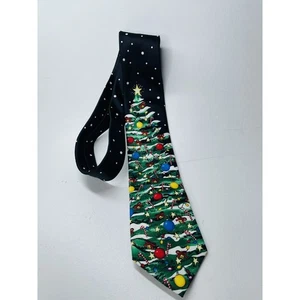 Herren Weihnachtskrawatte Geschichten Baum Urlaub Neuheit Polyester  - Bild 1 von 8