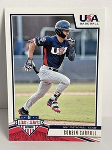 2019 Panini USA Baseball Stars & Stripes 18U Corbin Carroll #31 Diamondbacks - Picture 1 of 2