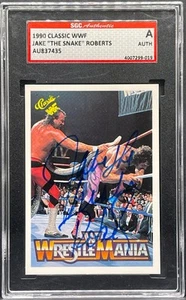 1990 WWF Classic Jake “The Snake” Roberts On-Card Autograph SGC AUTHENTIC AUTO - Picture 1 of 2