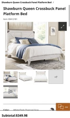 Ashely Furniture Bed Frame Queen Size with Headboard - Image 1 of 2