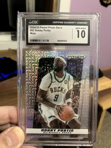 2024-25 Panini Prizm Deca Bobby Portis Mojo /25 CGC 10 Gem Mint - Jersey # Match - Picture 1 of 2