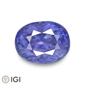 IGI Certified MOGOK BURMA Blue Sapphire 3.68 Ct. Natural Untreated OVAL Rare - Picture 1 of 7