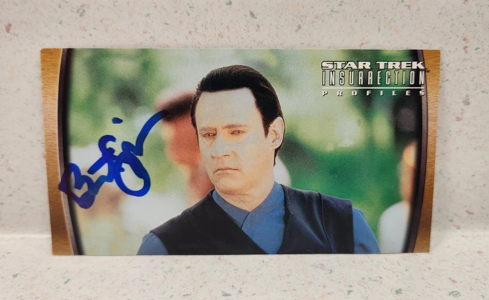Star Trek Insurrection Profiles #54 Teniente Data FIRMADO Brent Spiner 1998 Foto 1 de 2
