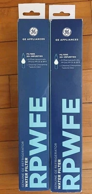 Paquete de 2 filtros de agua genuinos para refrigerador GE RPWFE con chip [sellados] Foto 1 de 3