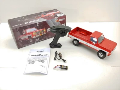 FMS 1:18 FCX18 Chevrolet K10 RTR Red w/ 3D Printed Hitch Receiver RTR Set - Image 1 of 4