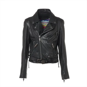 Chrome Hearts JJ Dean Leather jacket Leather size L Black × Silver Hermès lining - Picture 1 of 14