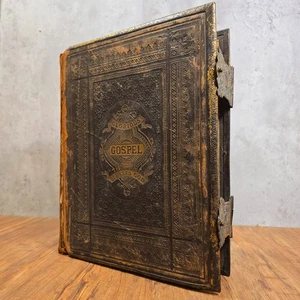 Antique Self-Interpreting Family Bible REV. JOHN BROWN. Illustrated 1860s, Brass - Imagen 1 de 24