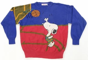 Rare Vintage SCHULZ Snoopy Playing Basketball Sweater 90s Bill Ditfort Peanuts SZ XL - Bild 1 von 10