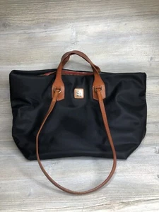 Borsa a tracolla Dooney & Bourke nera nylon manico pelle grande shopper tote bag - Foto 1 di 4