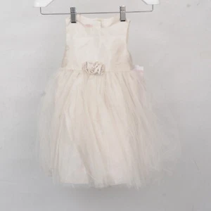 Vestido Elegante Marmelata Clásicos Beige Sin Mangas Capa Formal Fiesta Pascua 24 Mes - Imagen 1 de 6