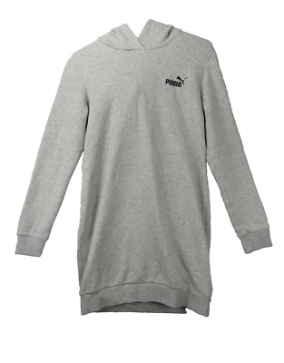 Puma Sweatshirt Hoodie Dress Women's SM grey Long Sleeve Stretch Cotton - Image 1 of 4