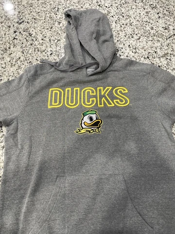 Oregon Ducks Pullover Hoodie Mens Large Heathered Gray NEW Cover