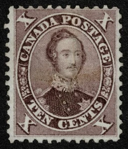 Canada 1859 10c Brown Ex Lionheart Fine Unused SG 36 Cat. £1,500.00 - Picture 1 of 1