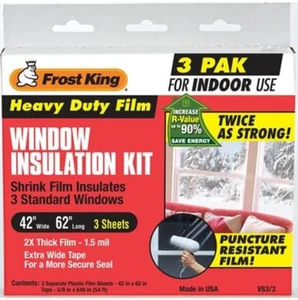 Thermwell V83-3 3 Pack Film Window Insulation Kit - 42 x 62 in.3 - Picture 1 of 12