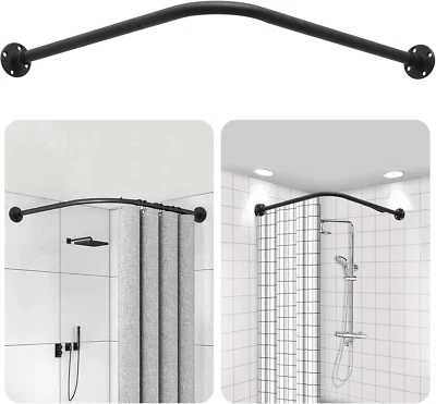 L Shaped Shower Curtain Rod, Adjustable Corner Shower Rod(23.6"-33.5"X23.6"-33.5 - Image 1 of 4