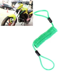 150cm Security Alarm Disc Lock Spring Reminder Cable Motorcycle Bike Scooter GN - Picture 1 of 7