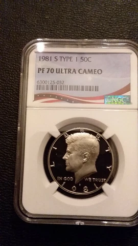 1981-S T1 NGC PF70 ULTRA CAMEO KENNEDY HALF *** POP 339 RARE PERFECT PROOF **^ Cover