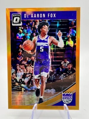2018-19 Panini Donruss Optic De'Aaron Fox Orange Prizm 195/199 #51 - Image 1 of 2
