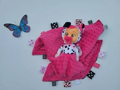 Dotty Dalmatian Cry baby, Tiny Cuddles  babies Plush Blanket, playtime blanket - Image 1 of 4