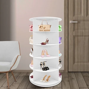 Drehbares Schuhregal, freistehendes Schuhregal, Schuhorganizer freistehend 5 Ebenen - Bild 1 von 18