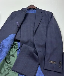 Tuta Ted Baker JAY tessuto a quadri 2 bottoni taglia 38 R #296 - Foto 1 di 13