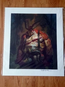 Diablo Butcher Fresh Meat Print 300 Made Blizzard Poster Brom Signed + COA Mondo - Picture 1 of 5