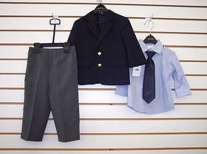 Tuta Vestito Neonato e Ragazzo Navy/Grigio 4 Pezzi Tg 12 Mesi - 5 - Foto 1 di 8