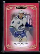 2019-20 Upper Deck Stature Autographs Red Quinn Hughes Rookie Auto 06/45 #118