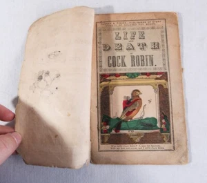 RARE Life and Death of Cock Robin, 1840's PB, Turner & Fisher, Colorized Booklet - Picture 1 of 7